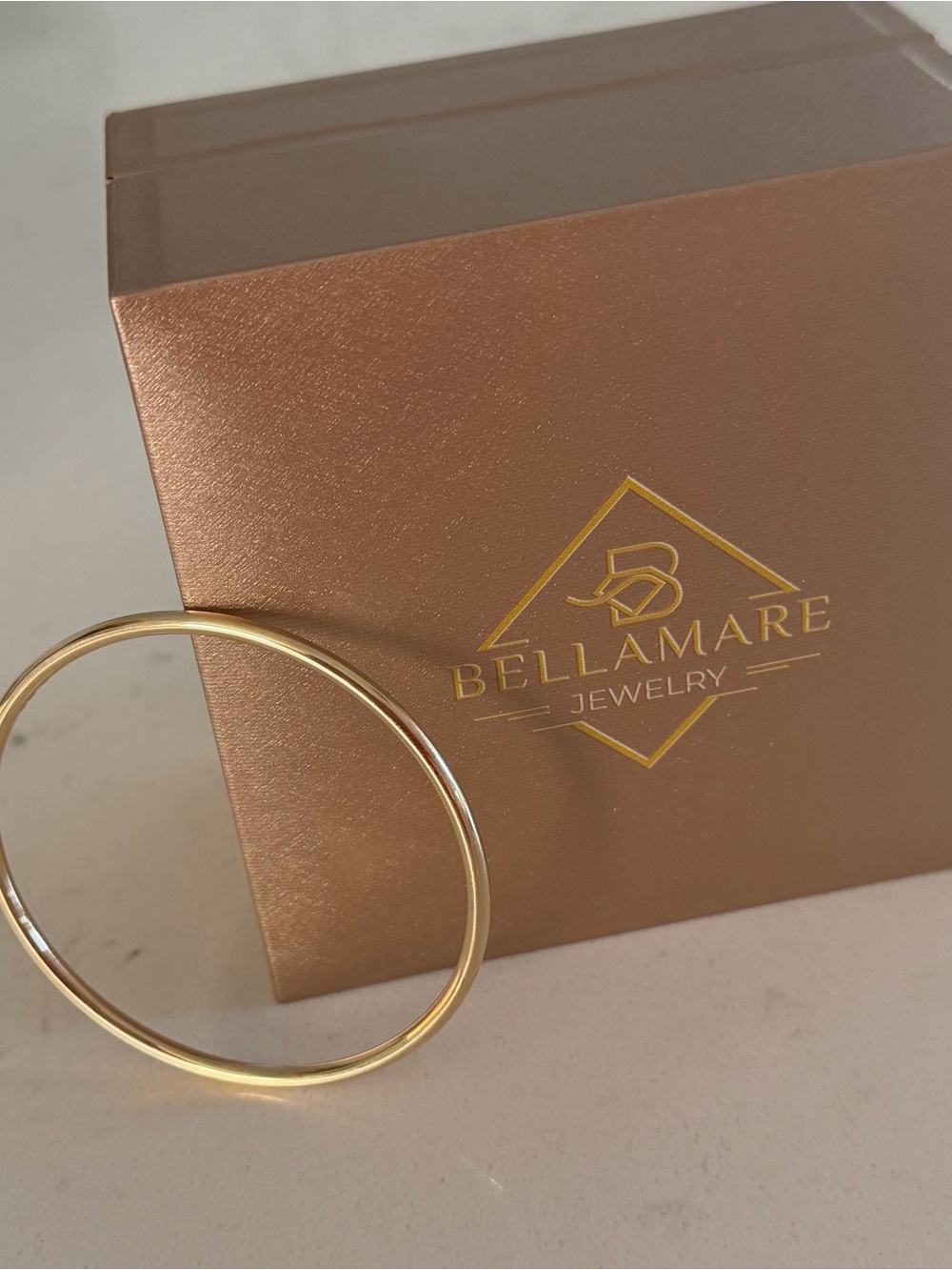 REAL GOLD - Italian 18K Solid Gold Polished Slip-On Bangle - Picture 6 of 9